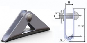 Поддерживающие спиральные зажимы с лодочкой типа ЛН из коррозионностойкой стали аустенитного класса