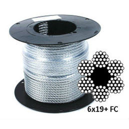 Оцинкованный стальной канат (трос) DIN 3060 (6x19+FC)