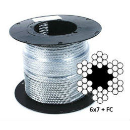 Оцинкованный стальной канат (трос) DIN 3055 (6x7+FC)