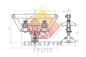 Зажим поддерживающий глухой 3ПГН2-5-1